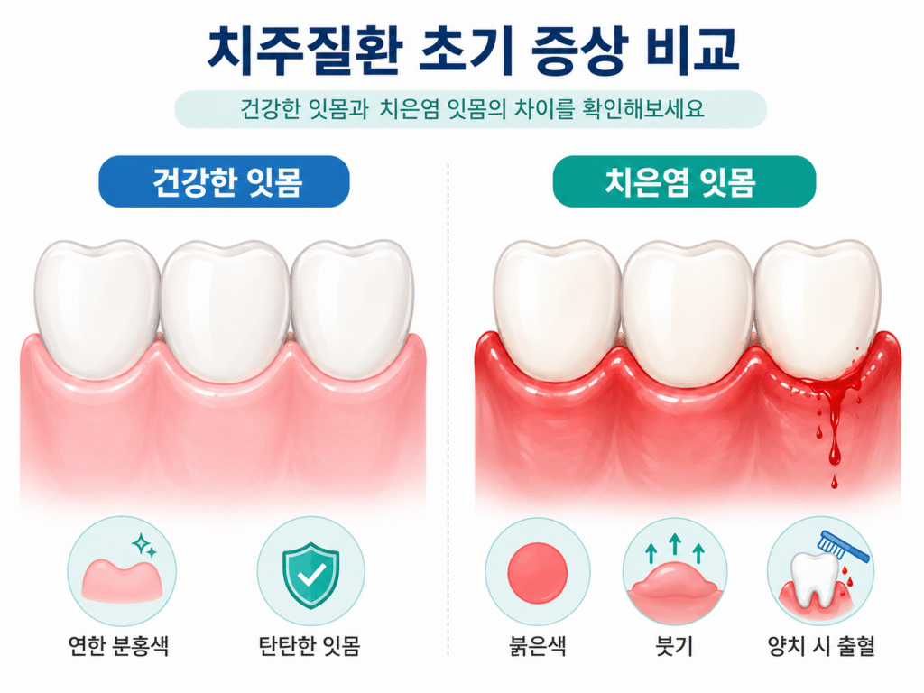 잇몸에서 피가 나면 치주질환일까