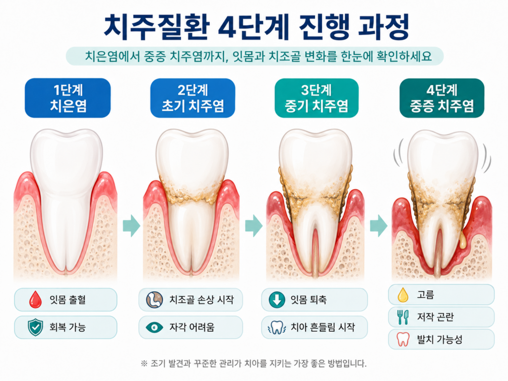 잇몸에서 피가 나면 치주질환일까