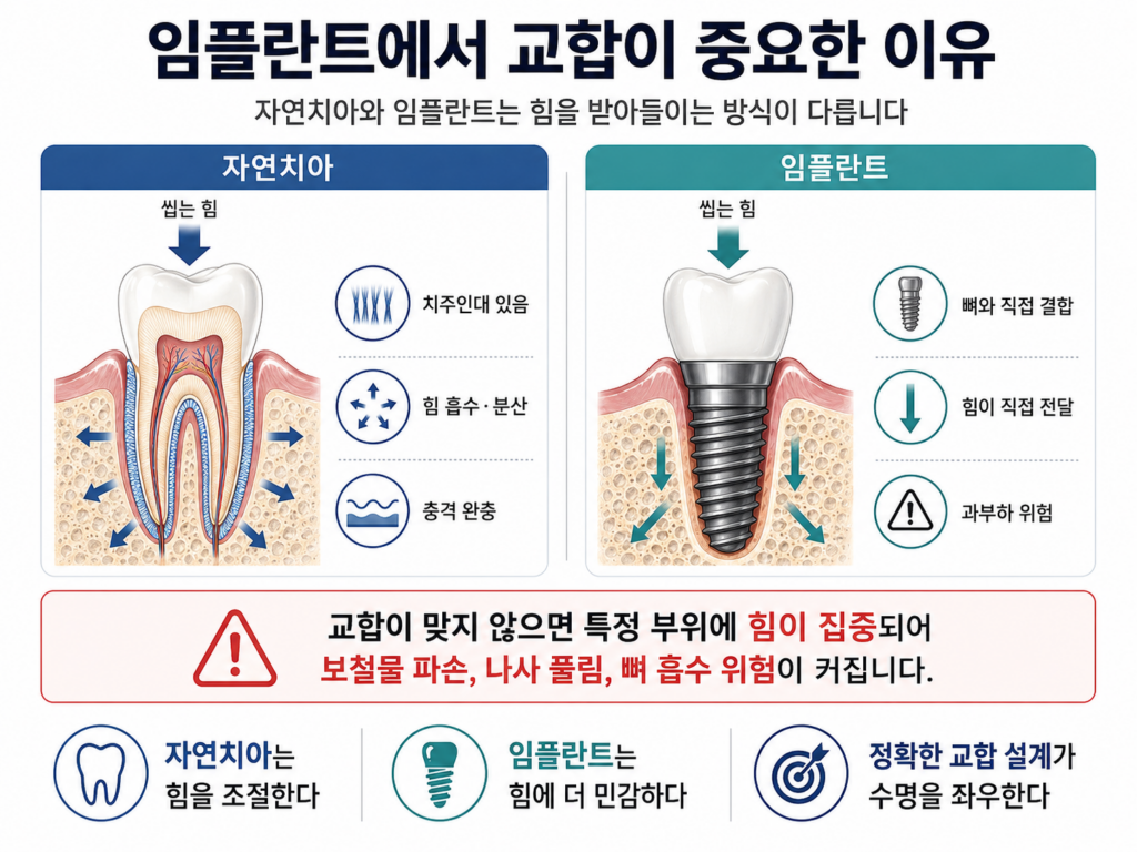 임플란트 교합이 수명을 결정하는 이유
